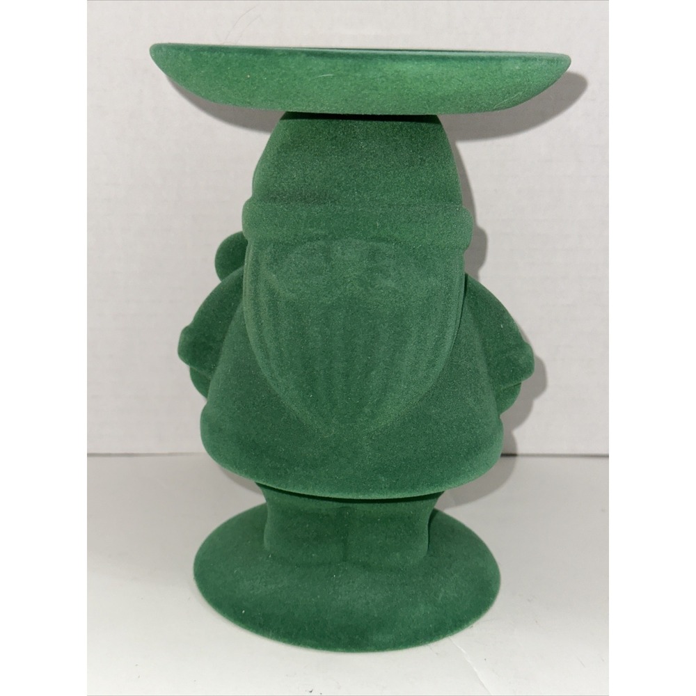 Bath & Body Works Flocked Gnome 3-Wick Candle Holder Christmas Holiday Decor